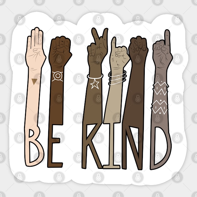 Be Kind Sign Language Sticker by Rivenfalls